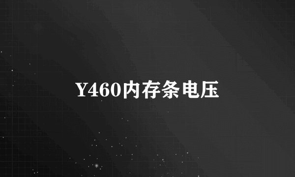 Y460内存条电压