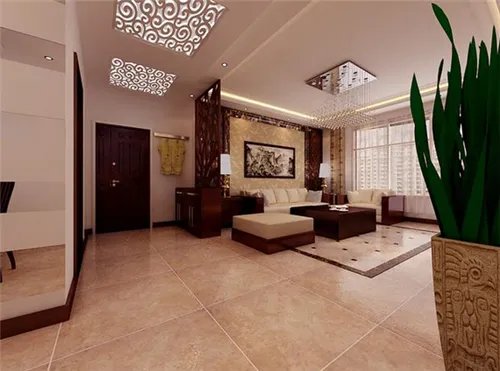 新中式玄关装修效果图   新中式玄关完美诠释中国风