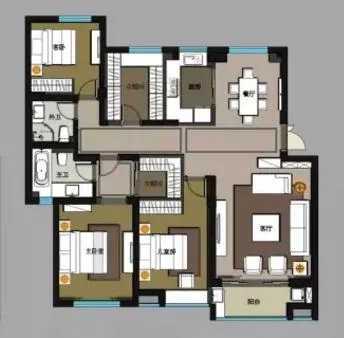 145㎡欧式三居室，清新的色彩搭配，给人一种复古的轻奢感！