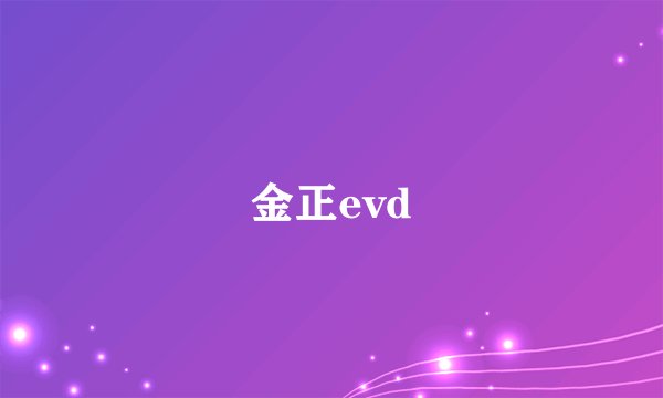 金正evd