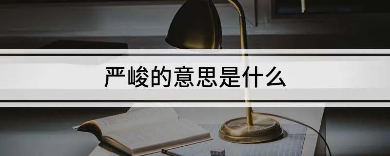 严峻的意思是什么