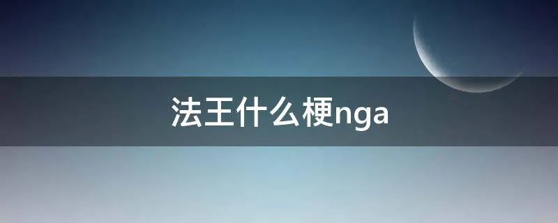 法王什么梗nga