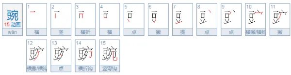 豌字两个字组词