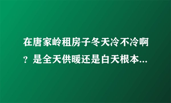 在唐家岭租房子冬天冷不冷啊？是全天供暖还是白天根本不烧暖气啊？