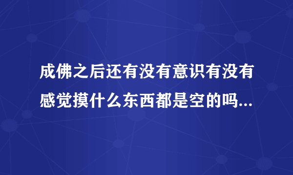成佛之后还有没有意识有没有感觉摸什么东西都是空的吗还有交流吗因为说话也是种欲望？