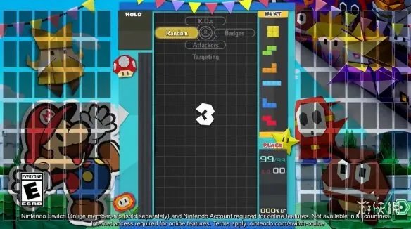 《俄罗斯方块99》联动《纸片马里奥》 主题免费领！