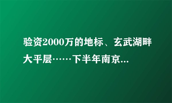 验资2000万的地标、玄武湖畔大平层……下半年南京这些豪宅要上市