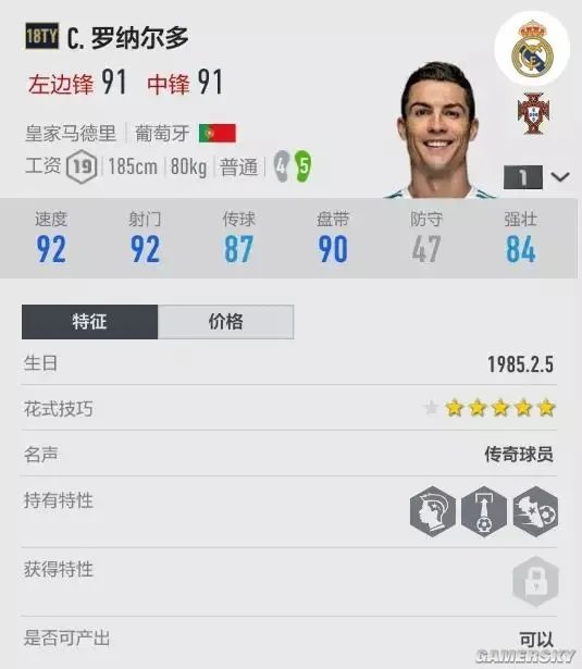 FIFA Online4 18TOTY球员推荐