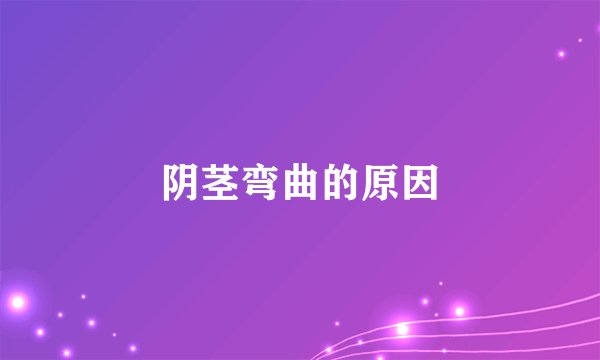 阴茎弯曲的原因