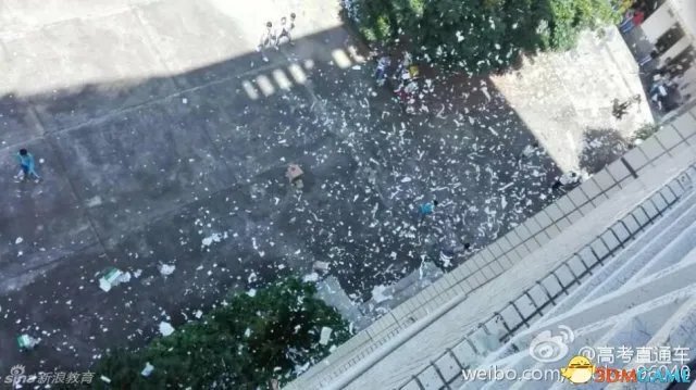 高考撕书大战实在太过疯狂：要想成功，必先发疯