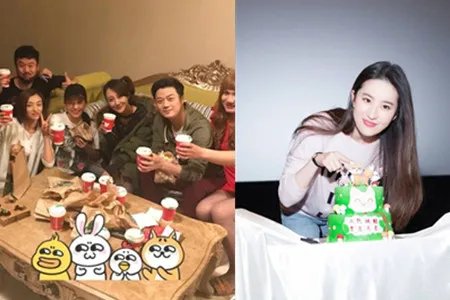 刘亦菲探班好友笑容甜美     宣传电影路演已圆满结束