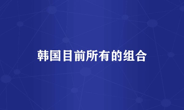 韩国目前所有的组合