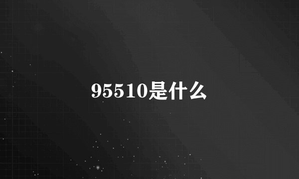 95510是什么