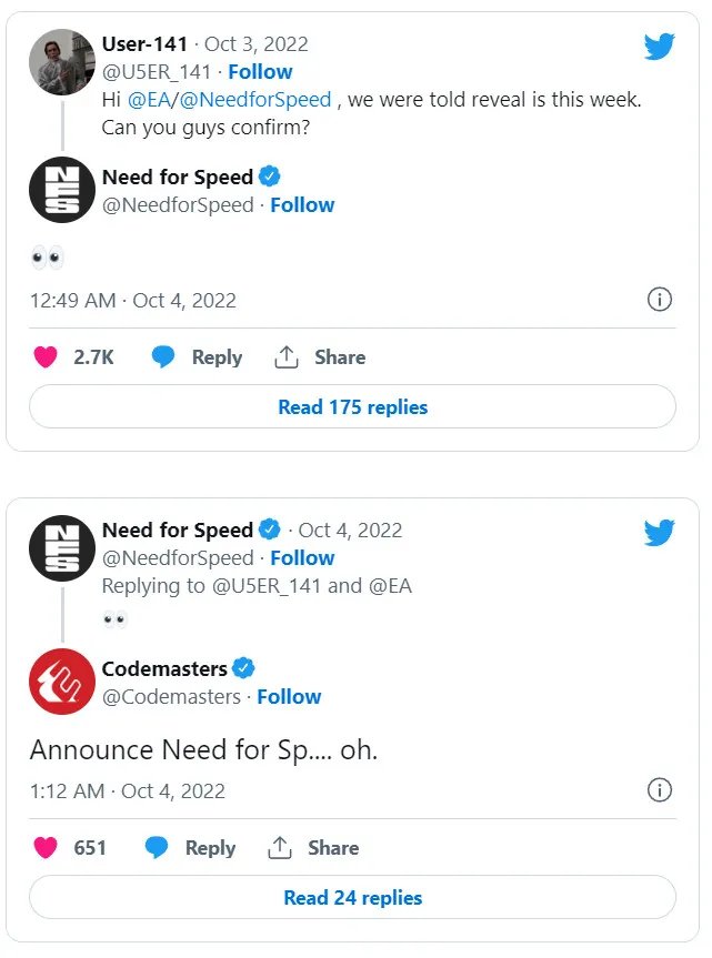 传EA计划本周公布《极品飞车22》
