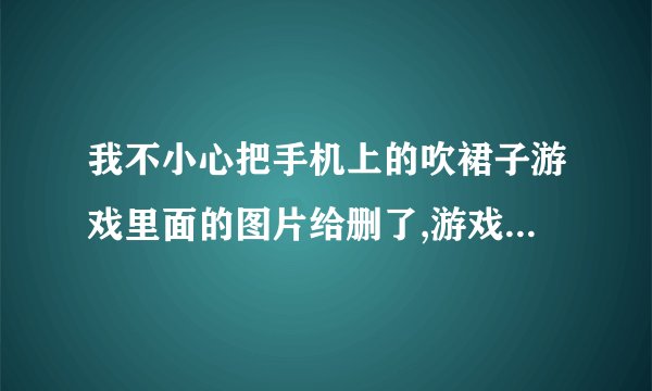 我不小心把手机上的吹裙子游戏里面的图片给删了,游戏不能玩了，怎么办,谁分给我一个啊？