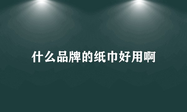 什么品牌的纸巾好用啊
