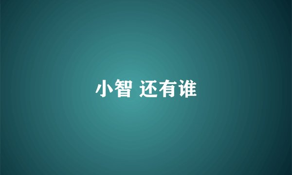 小智 还有谁