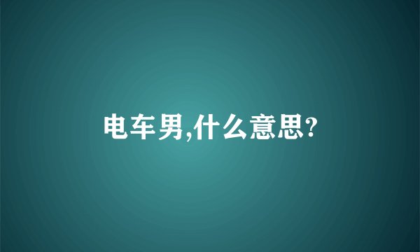 电车男,什么意思?