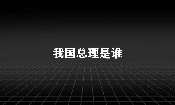 我国总理是谁