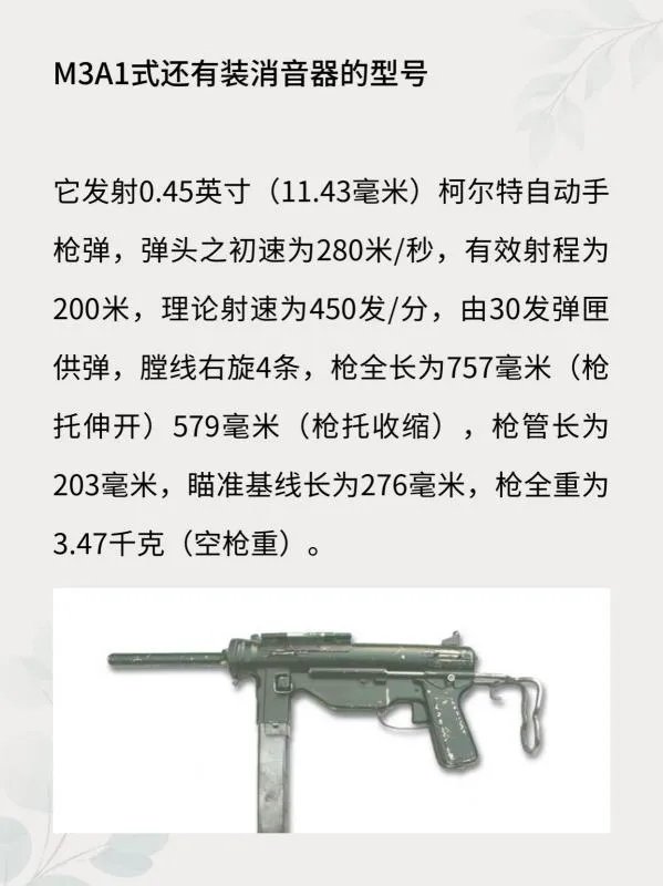 M3式冲锋枪[军事武器枪械]