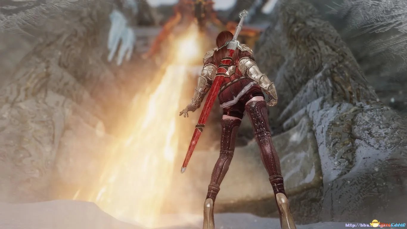 上古卷轴5 服装MOD 莱奥妮护甲 性感爆乳战斗铠甲