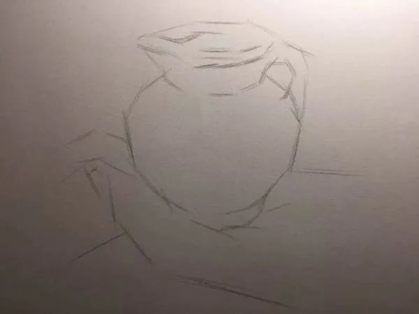 素描静物作画步骤图，有图的，有步骤的