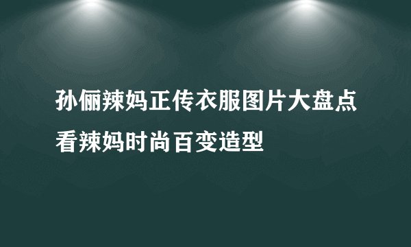 孙俪辣妈正传衣服图片大盘点看辣妈时尚百变造型