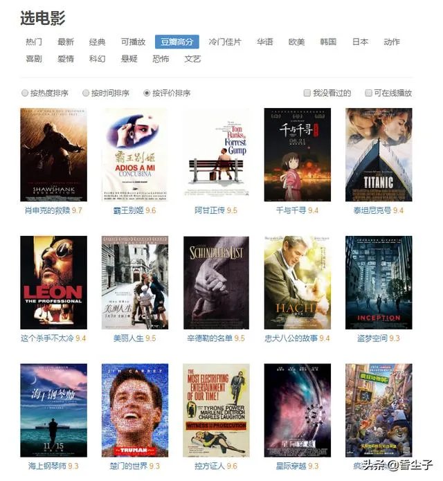 豆瓣评分9.5以上国产电影