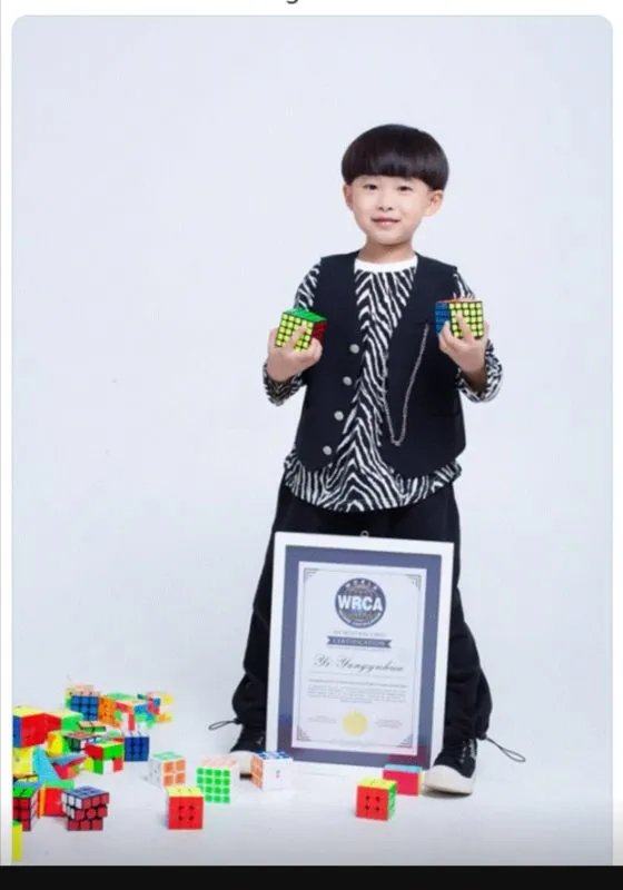 易烊千玺弟弟创世纪记录，具体是什么项目的记录？