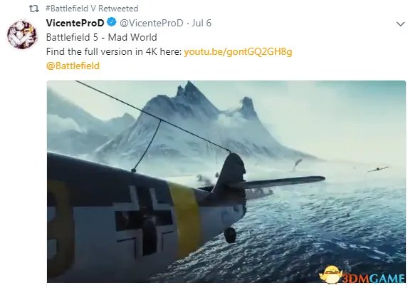 《战地5》官方分享精美MV 展现战火纷飞疯狂世界