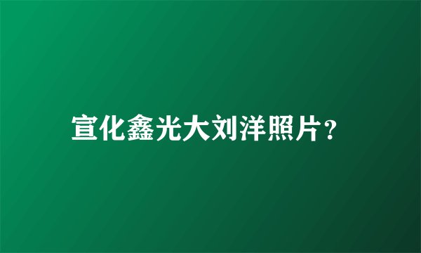 宣化鑫光大刘洋照片？