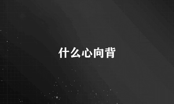 什么心向背