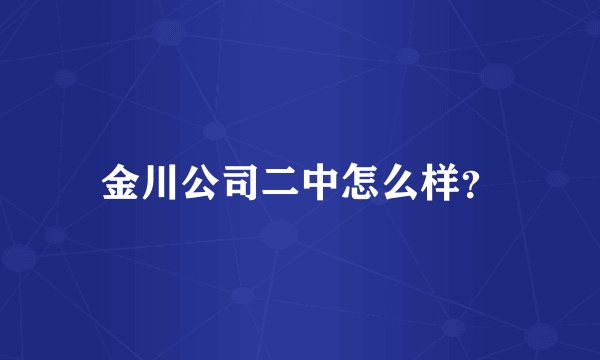 金川公司二中怎么样？