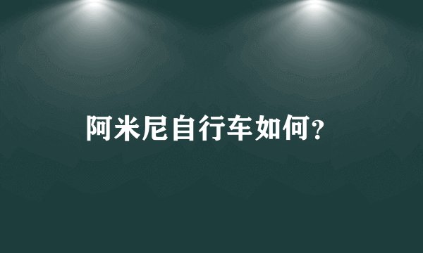 阿米尼自行车如何？