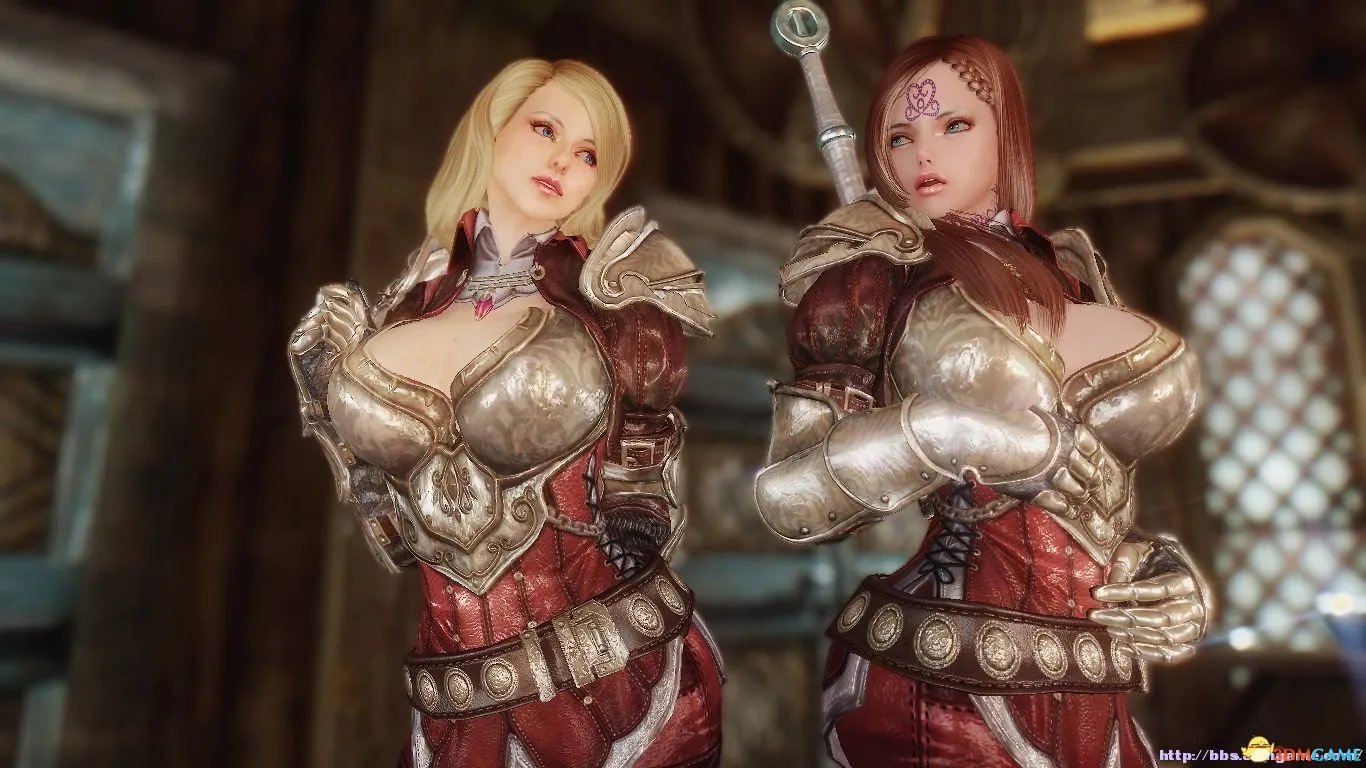 上古卷轴5 服装MOD 莱奥妮护甲 性感爆乳战斗铠甲