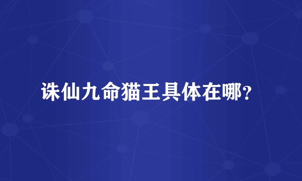 诛仙九命猫王具体在哪？