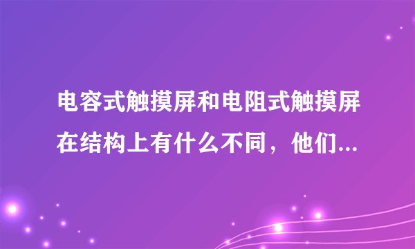电容式触摸屏和电阻式触摸屏在结构上有什么不同，他们分别有什么涂层和镀层？