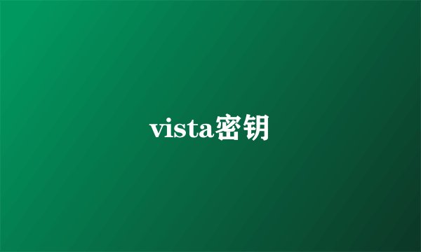 vista密钥