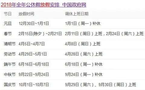 2018年中秋节放假安排 