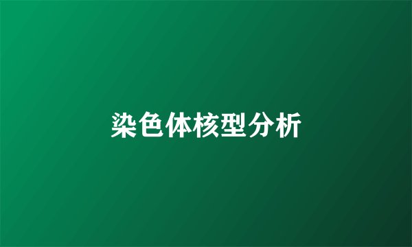 染色体核型分析