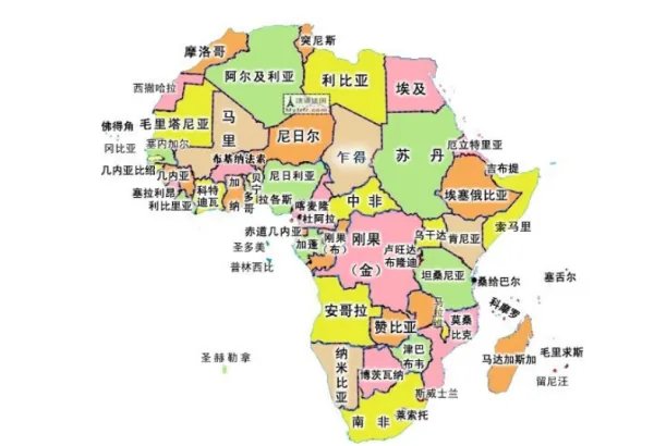 非洲国家地图大全及名称