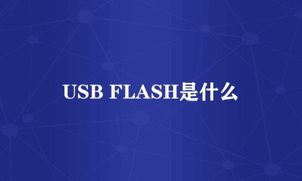 USB FLASH是什么