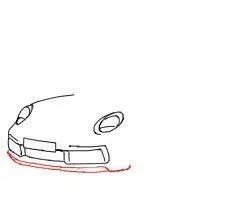 911保时捷黑白简笔画？