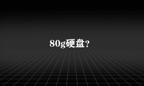 80g硬盘？