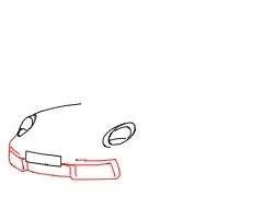 911保时捷黑白简笔画？