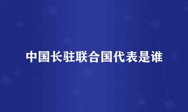 中国长驻联合国代表是谁