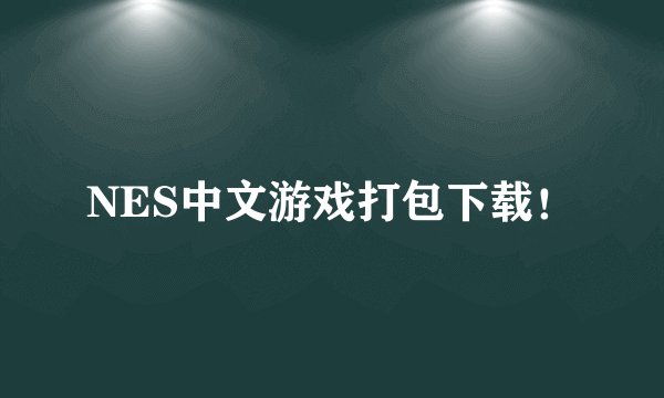 NES中文游戏打包下载！