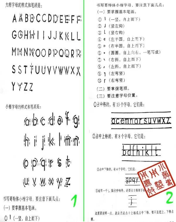 汉语拼音字母表书写