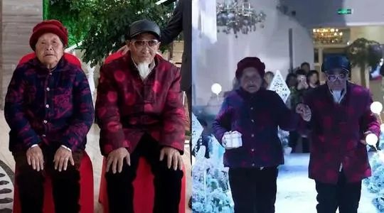 孙女婚礼爷爷奶奶相互搀扶送上戒指，当时的场景是怎样的？