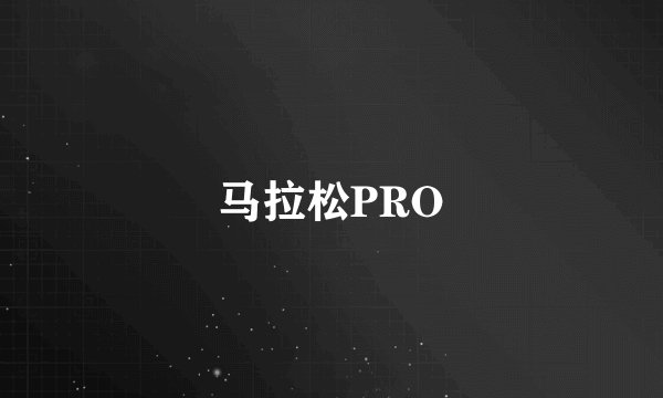 马拉松PRO